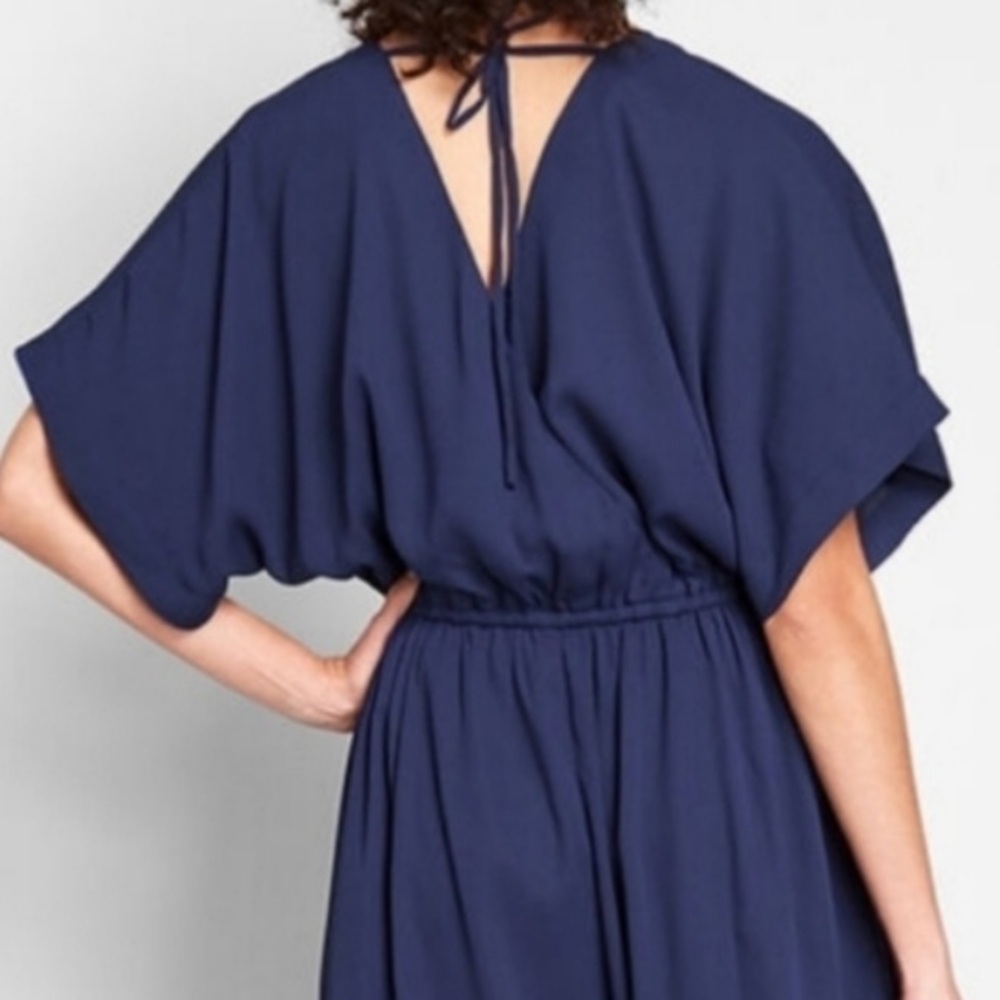 MODCLOTH Arrive & Thrive Wide Leg Jumpsuit, NAVY, Size Medium, NWT - Picture 4 of 10